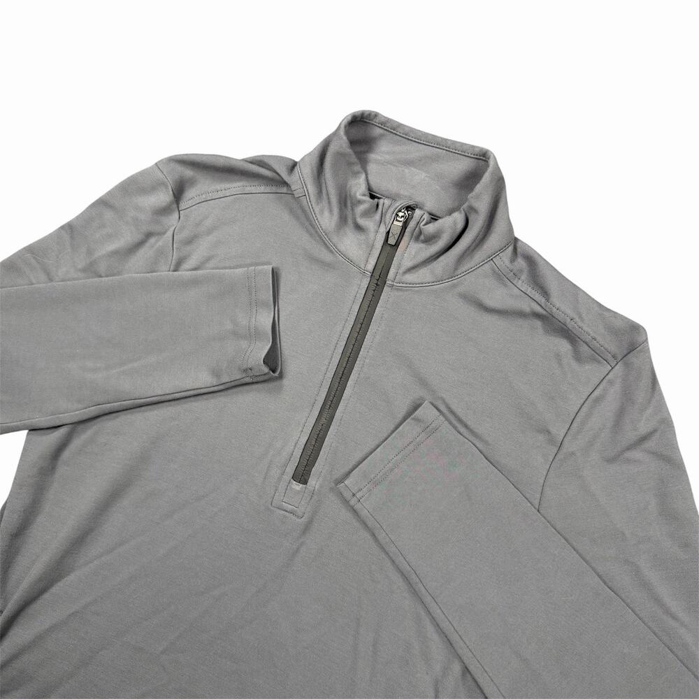 CUTS Clothing Gray AO Curve Hem 1/4 Zip Pullover Men’s Small Performance